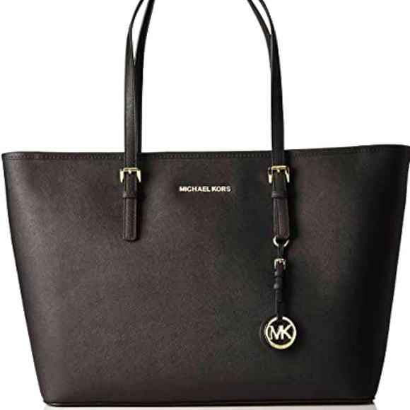 Michael Kors black leather tote - Picture 1 of 5